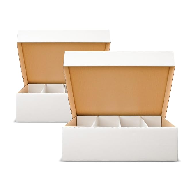 CollectXP - Caja De Tarjetas Coleccionables Para 4.000 Cartas, 2 Unidades, Apilable, Con Separadores, Ideal…