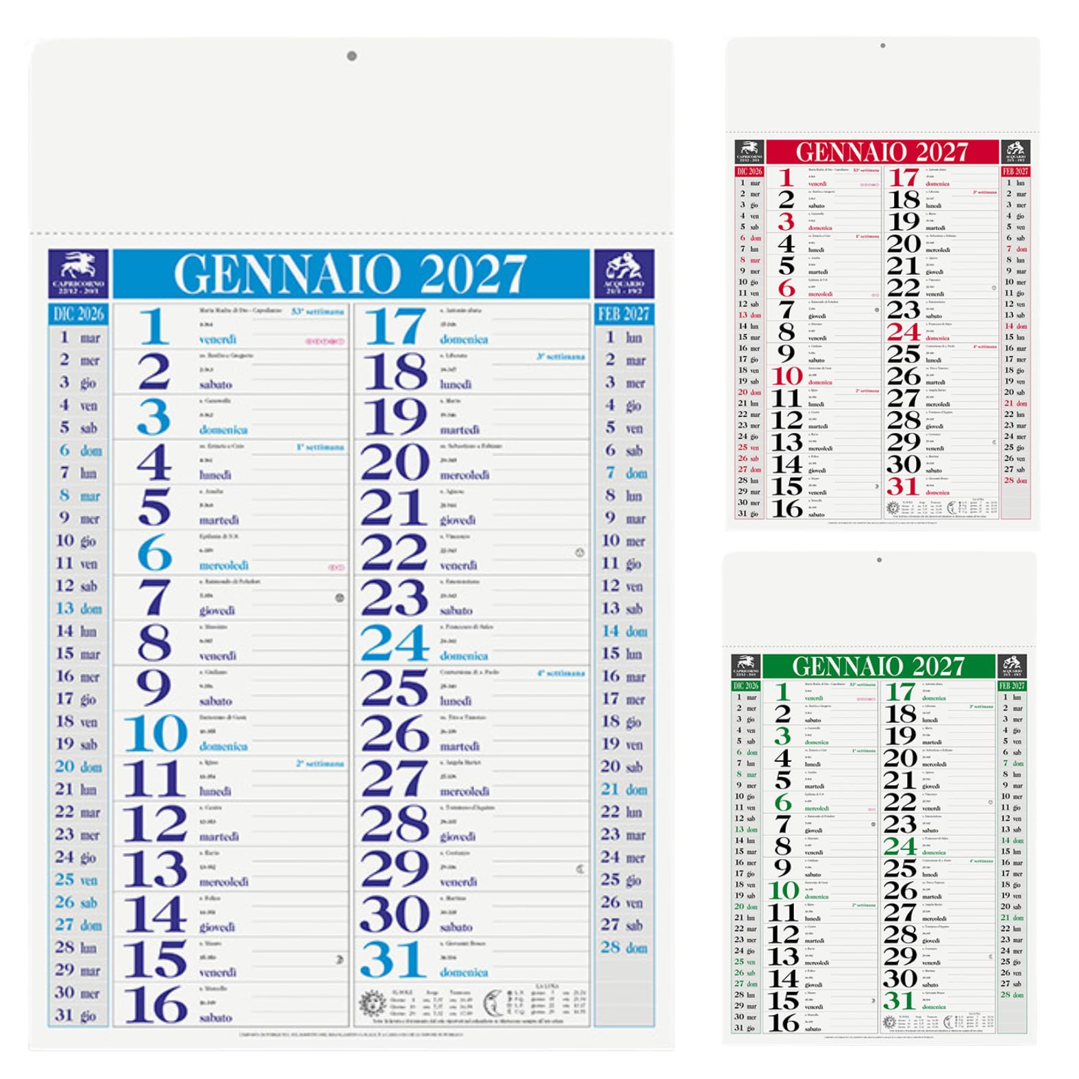 Calendari Personalizzati 2027 in Stock da 100 Pezzi Olandesi Grandi da Muro Notes sul Retro per Gadget Pubblicitari di Fine Anno e come Omaggio per i Clienti o Regali Aziendali | PA640
