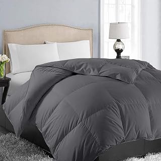 EASELAND Queen Size Down Alternative Comforter, Dark Grey, 88x88 Inches