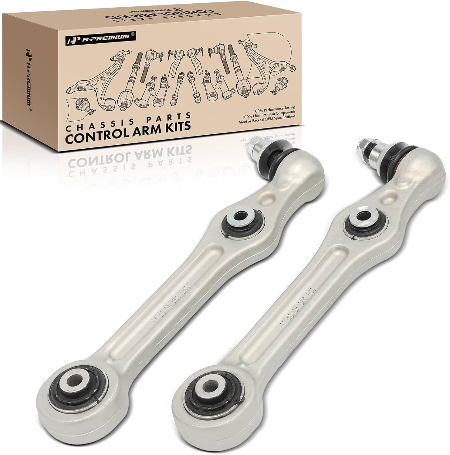 A-Premium 2 x Front Rearward Lower Control Arm with Ball Joint & Bushing, Compatible with Mercedes-Benz E300 2017-2019, E400 2017-2018, E450 2019-2020, GLC300 2016-2019, GLC350e 2018-2019, CLS450 2019