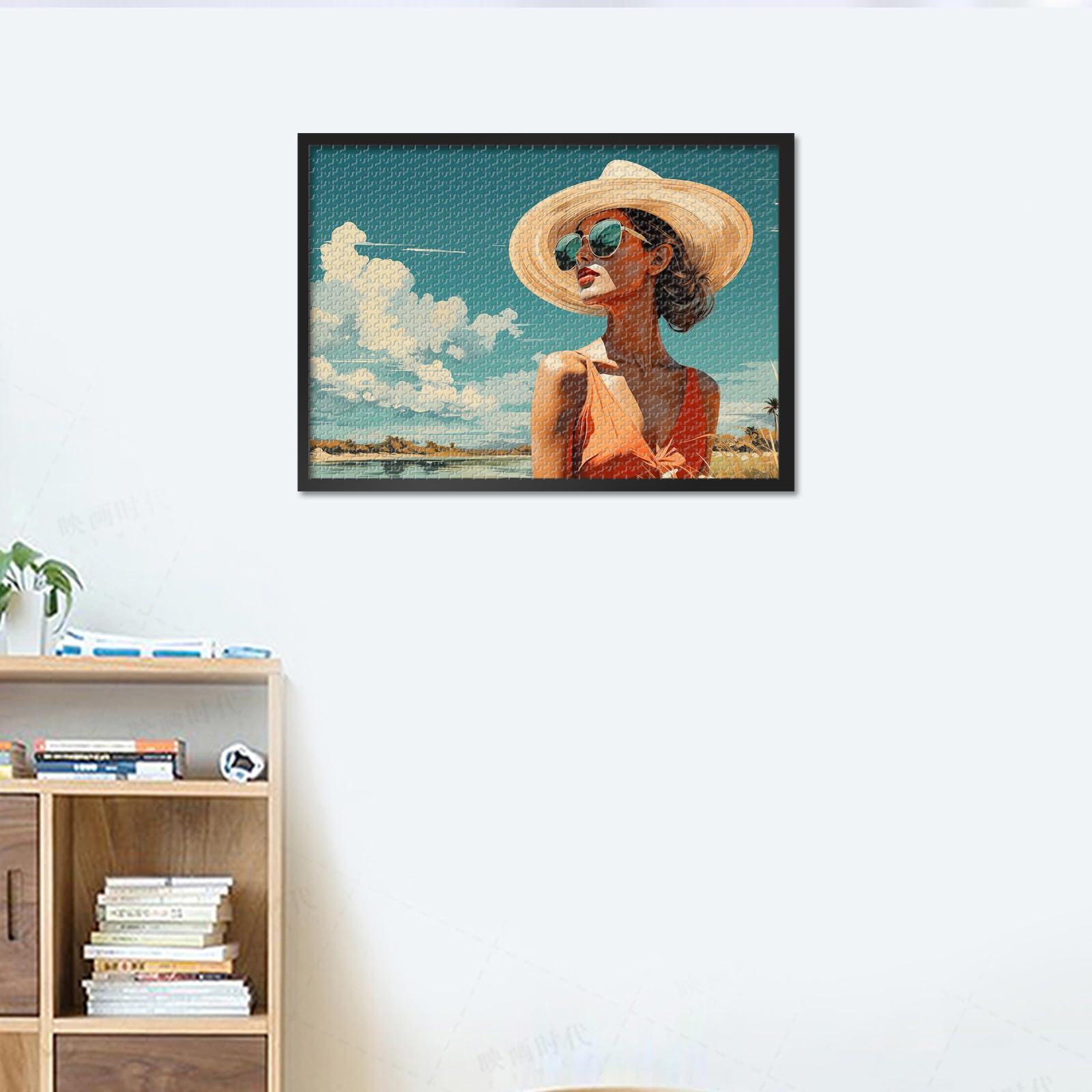 Intelligence Fashion Woman Puzzle as Gifts for Family Friends 1000 Pieces Puzzles for Adults Woman and Fashion at Tropical Beach Jigsaw Puzzles for Adults House Wall Decoration 27.5"X19.7" - Image 4