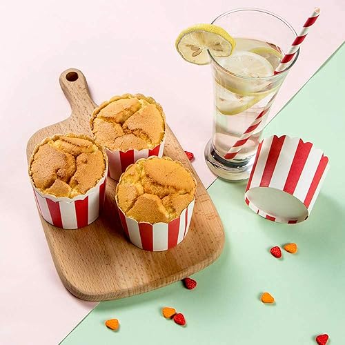 Miniatura 5 de 50 forros de papel prémium para cupcakes para cupcakes de palomitas de maíz, bombas de baño para cupcakes, estuche para magdalenas, ideal para