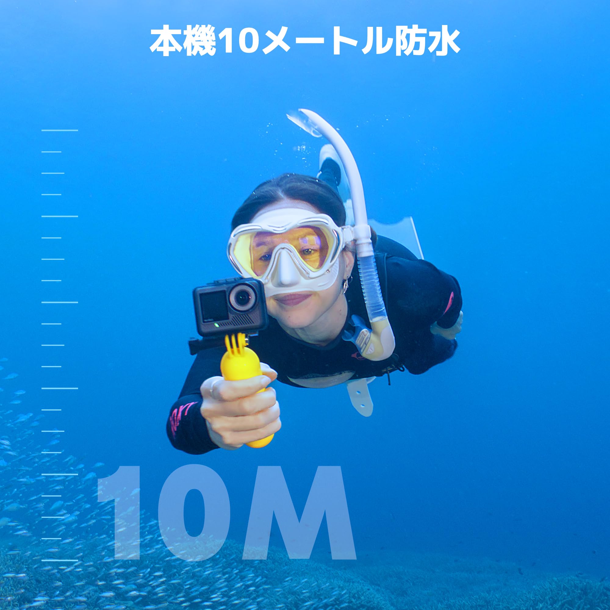 Amazon | AKASO Brave8 lite アクションカメラ 4K60fps 20MP 本機防水 