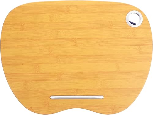 Miniatura 2 de Yardwe Escritorio portátil de regazo con cojín de almohada soporte para laptop bandeja de regazo para laptop mesa de cama para trabajo lectura y