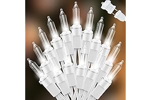 Fairy String Lights, 100 LED White Christmas Lights on White Wire 21.6ft...