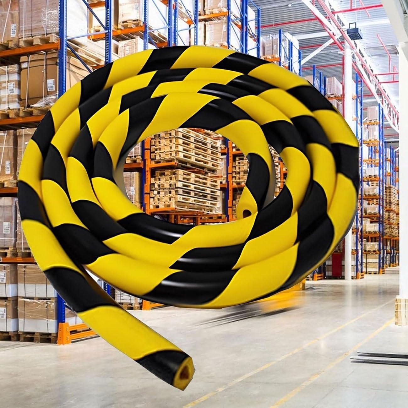 Protector de borde de goma – Protector de esquina de espuma NBR en forma de U de 5 m para seguridad industrial en almacenes y áreas de estacionamiento