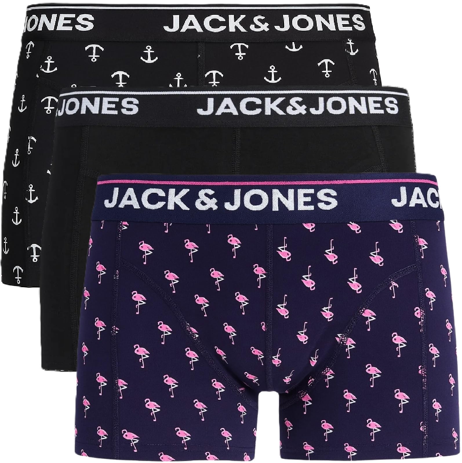 JACK & JONES Trunks 3er Pack Boxershorts Boxer Short Unterhose Mehrpack (XL, 23)
