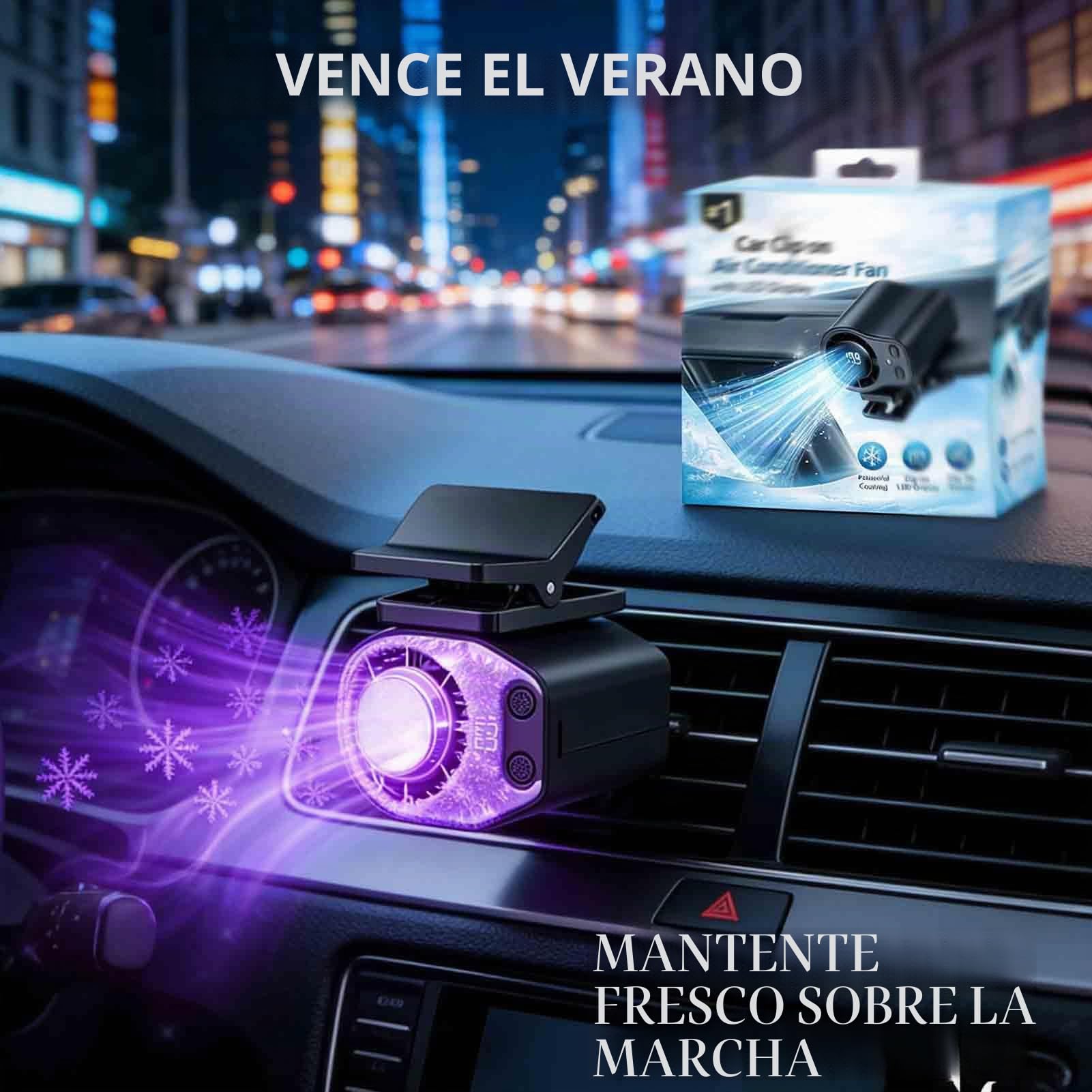 Acondicionador de aire portátil con clip para coche, mini ventiladores de refrigeración personal recargables por USB, 2026 con pantalla LED, rotación de 360°, 199 velocidades ajustables para el hogar