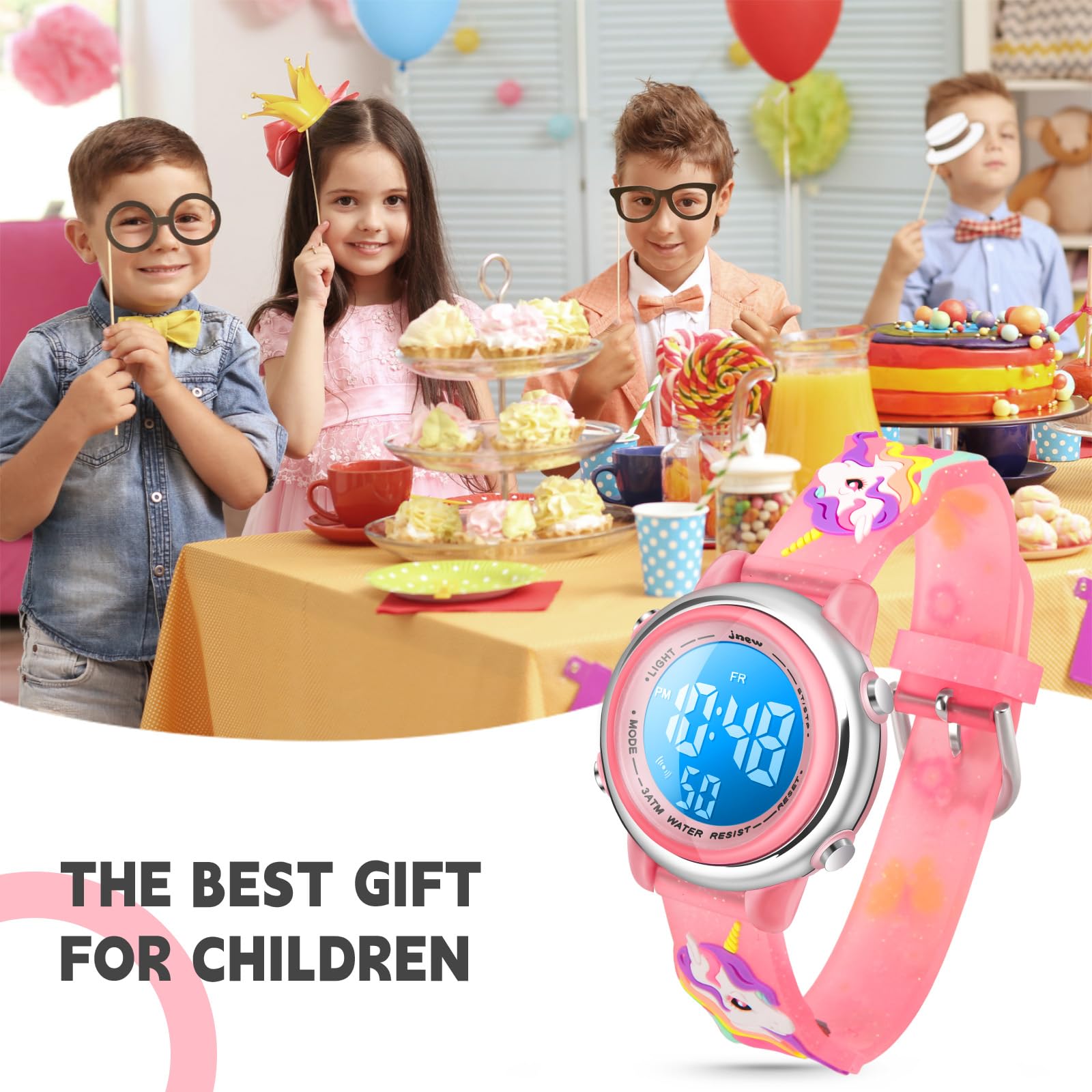 Reloj para bebé, Reloj Educativo con manecillas para bebés, Esfera Multicolor, fácil de Leer para niños.Reloj con Correa de Silicona de Dibujos Animados en 3D