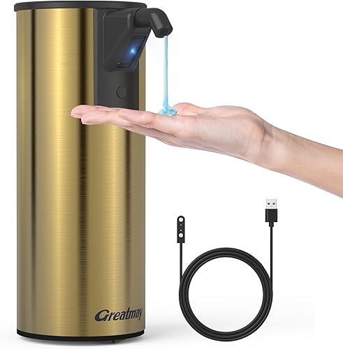 Dispensador automático de jabón, material de acero inoxidable, bomba desinfectante de manos recargable sin contacto, dispensador eléctrico