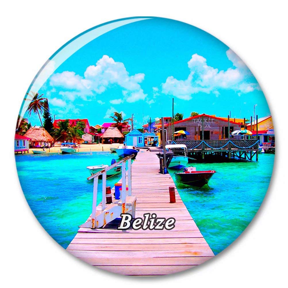 Kxrsm Bxtkpq-Belize-682 Belize San Pedro Fridge Magnet Decorative Magnet Bottle Opener Tourist City Travel Souvenir Collection Gift Strong Refrigerator Sticker