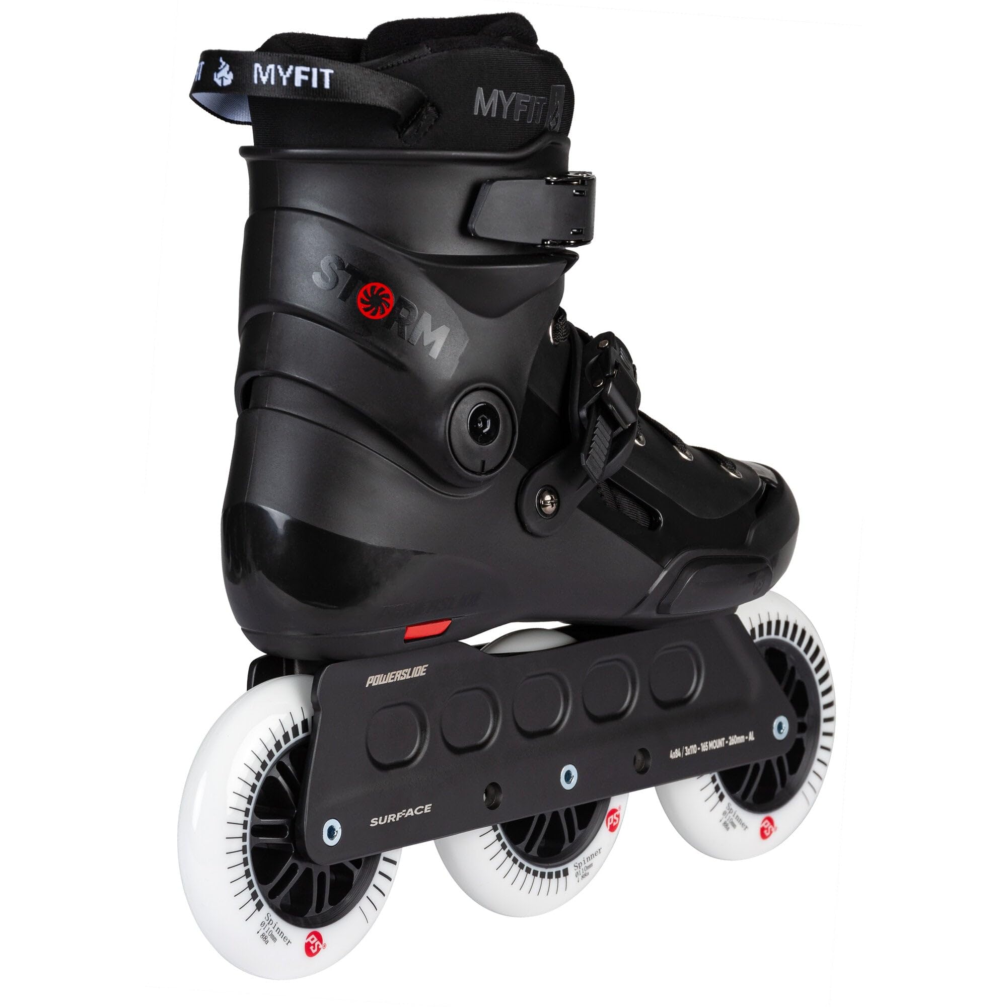 Powerslide PS Storm 110 Skates Black 8.0 - 9.0 (41-42)