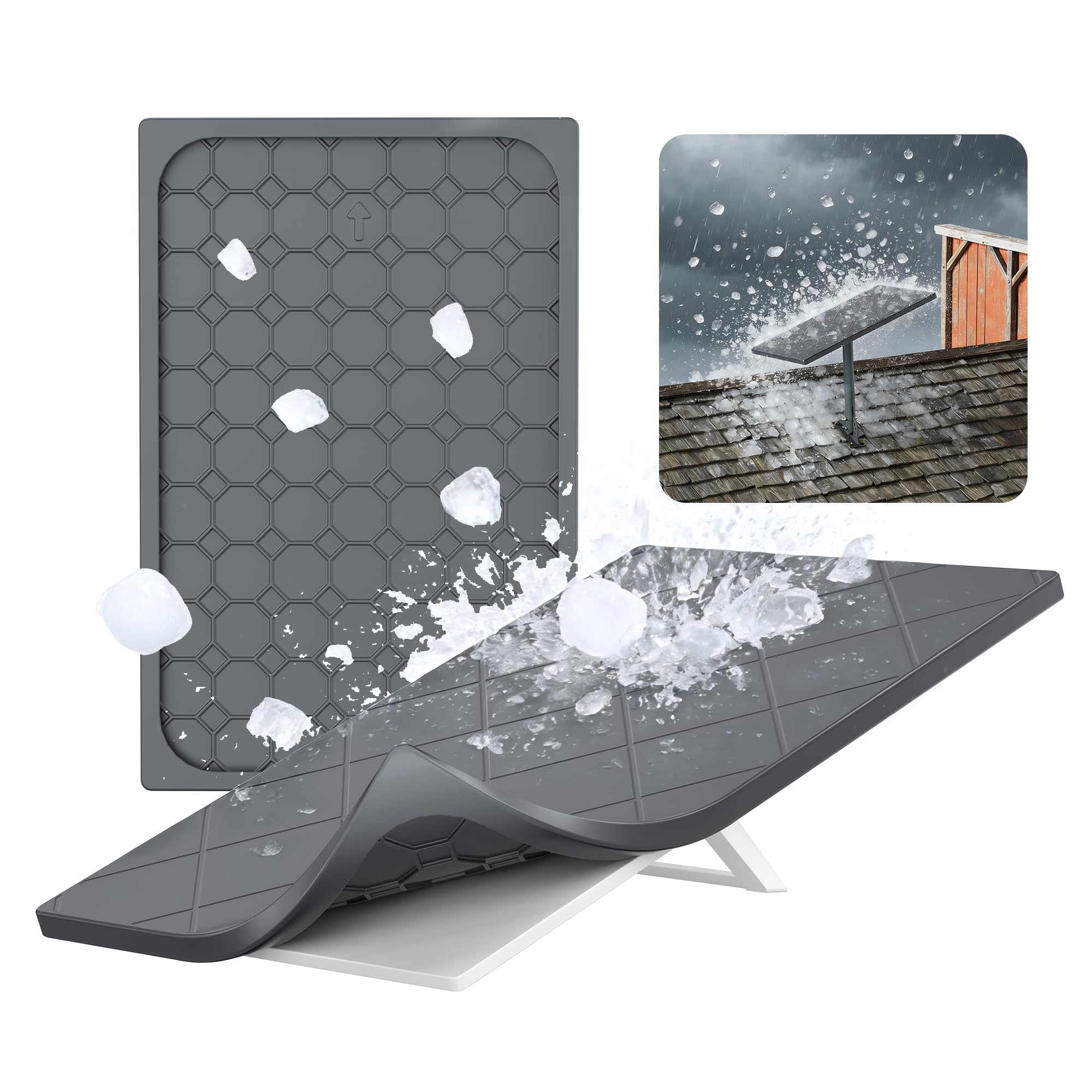 Joinfworld Starlink Gen3 Coque de Protection en Silicone,Antichoc & Étanche,Housse de Protection Résistante aux Rochers et à la Grêle,pour Parabole Standard Starlink,Noir (Gris)