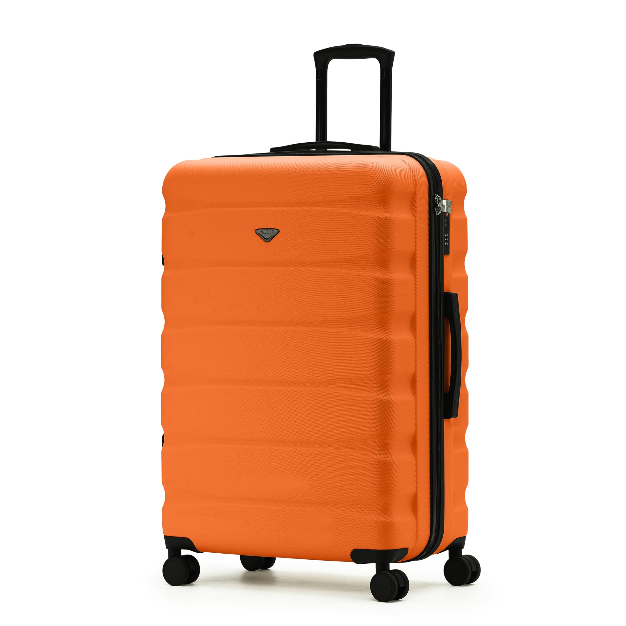 Flight Knight Suitcase Large Checked Luggage TSA Lock Easy Glide Silent Double Spinner Wheels Durable Hardside Lightweight Luggage With All Parts Size Measuring 31x21x12 - Packing Size 28x18x10