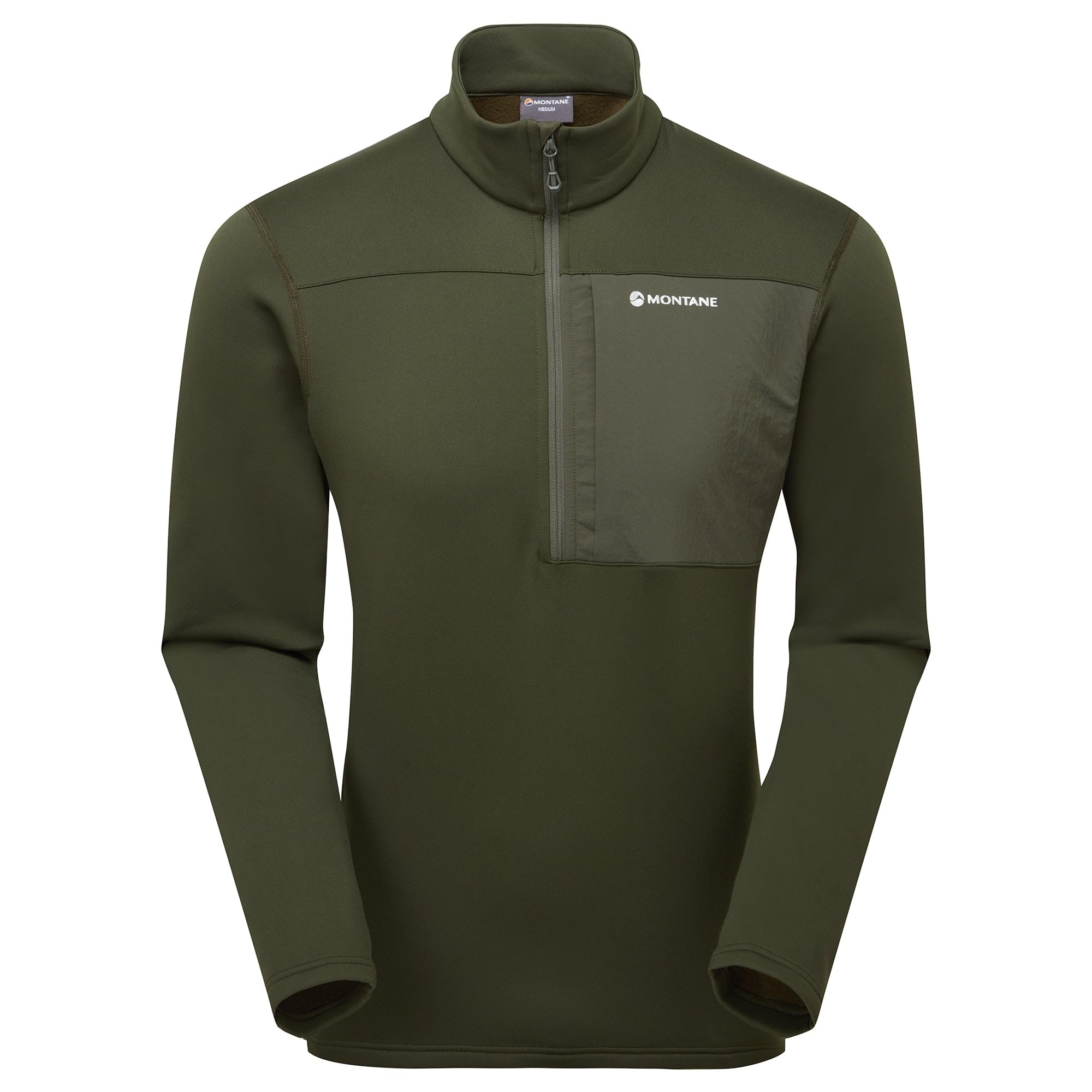 Montane Men's Oak Green Fury Xt Pull-On Fleece: : :, Colour: Oak Gree Large