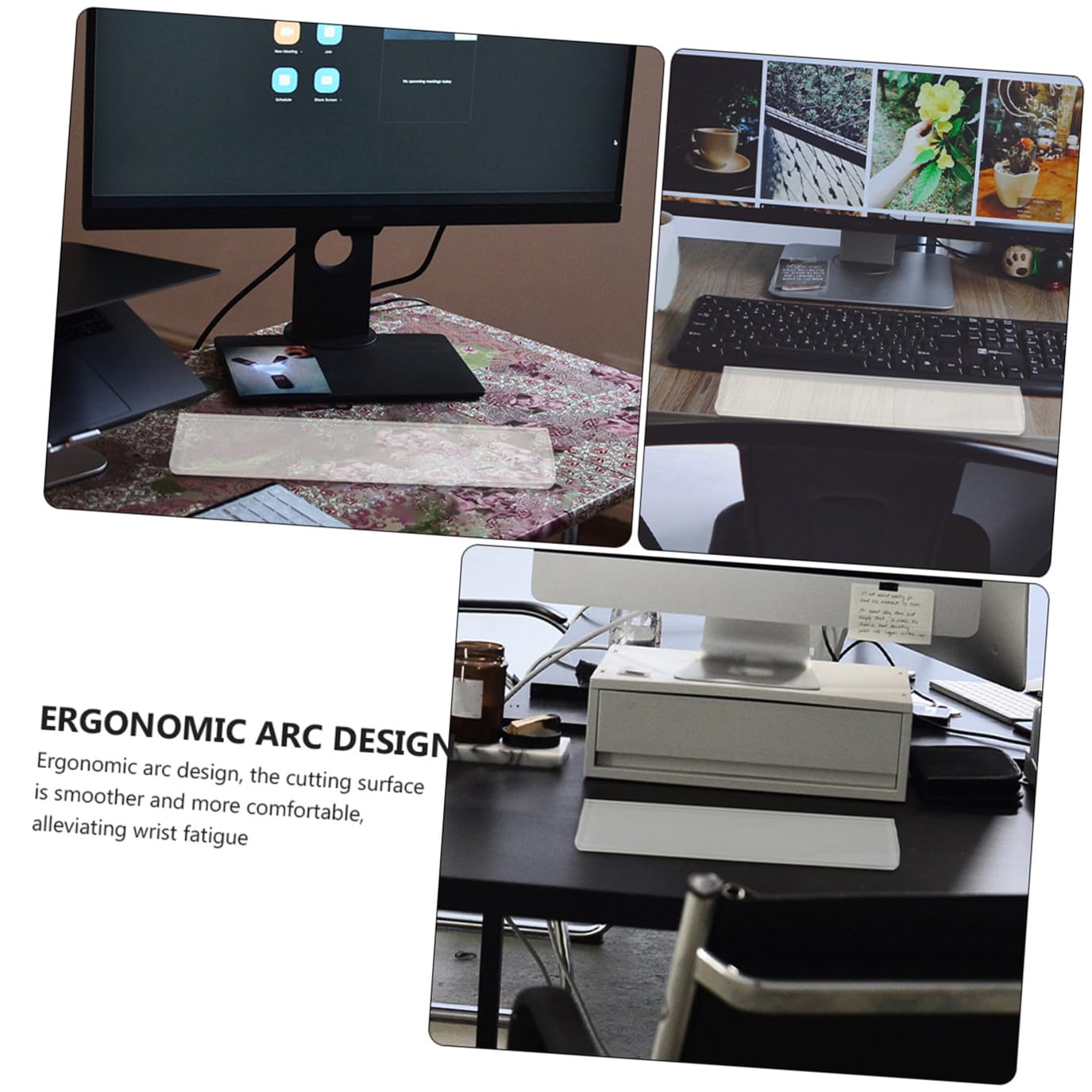 DOITOOL Handballenauflage für Mechanische Tastaturen Transparentes Epoxidharz Rutschfeste Unterseite Ergonomische Unterstützung für Büro und Gaming Langlebig und Zuverlässig