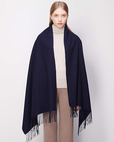 Miniatura 9 de RIIQIICHY Bufanda 100  lana de pashmina para mujer chales y envolturas de cachemira cálida para invierno bufandas suaves más gruesas