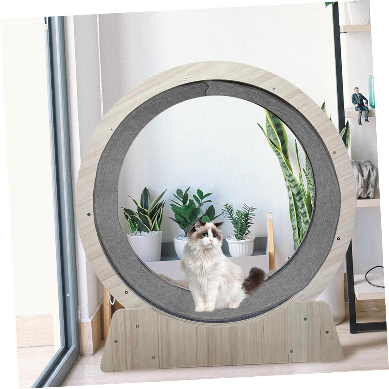 SUPVOX Non-Slip Exercise Wheel Mat Plastic Cat Treadmill Replacement Pad for Home Fitness Sturdy Cat Running Wheel Cushion