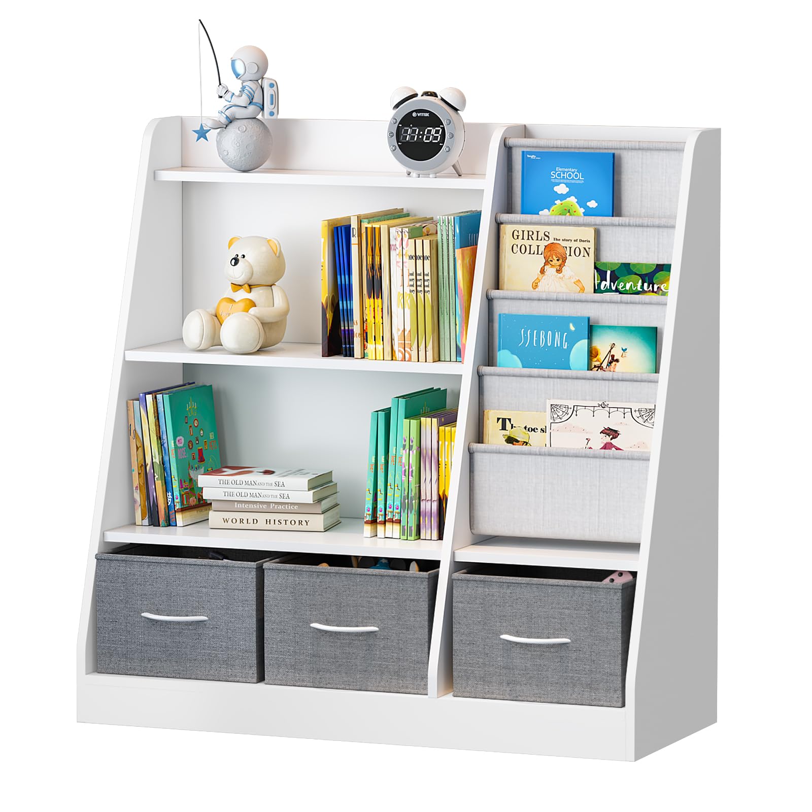 Amazon.com: NACHES White Kids Bookshelf Wood Children