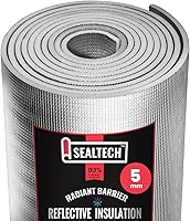 SEALTECH Heavy Duty 5mm Reflective Insulation Roll - Premium Foam Core Radiant Barrier, Soundproofing Thermal Shield (36" x 25')