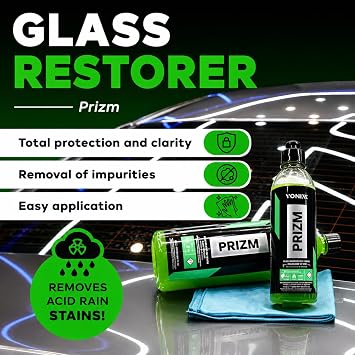 Vonixx Prizm 500ml Glass Restorer - Removes Water Spots Hard Water Stains and Paint Overspray Restores Original Clarity for Automotive Windshields and Windows