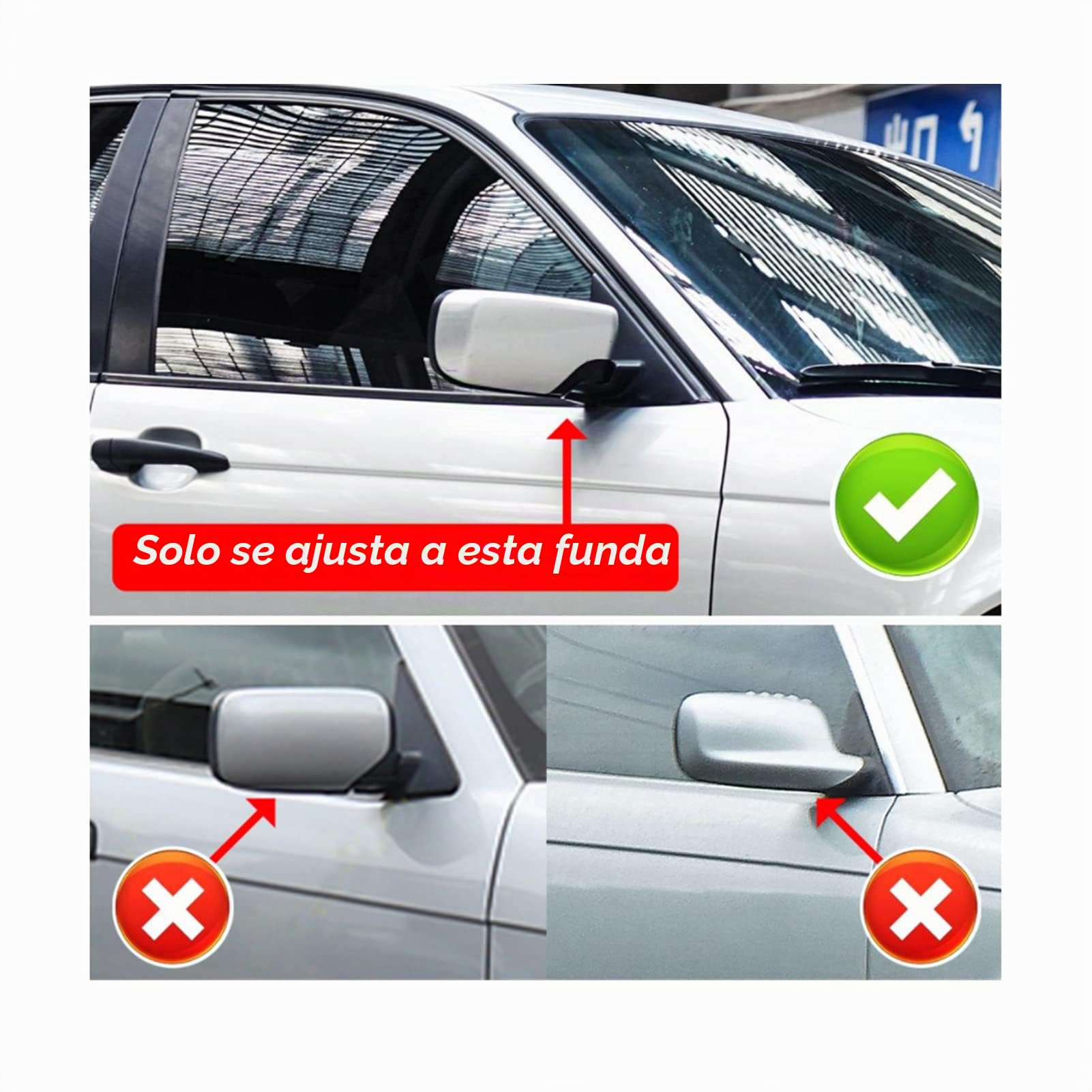Viviance 1 par material ABS de carcasas de espejo retrovisor compatible con BMW E46 316i 318i 318d 320d 320i 323i 325i 328i 330d 330i 98-05 - Negro brillante