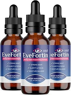 EyeFortin – Plant-Based Vision Support Supplement with Natural Minerals – 100% Natural, Non-GMO, Easy to Use – Made in The USA, 3 Month Supply