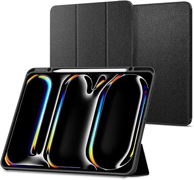 Spigen iPad Pro 13 (2025/2024) ile Uyumlu Kılıf Urban Fit Örgü Kumaş Siyah Kapak - ACS07010 (Spigen TR Garantili)