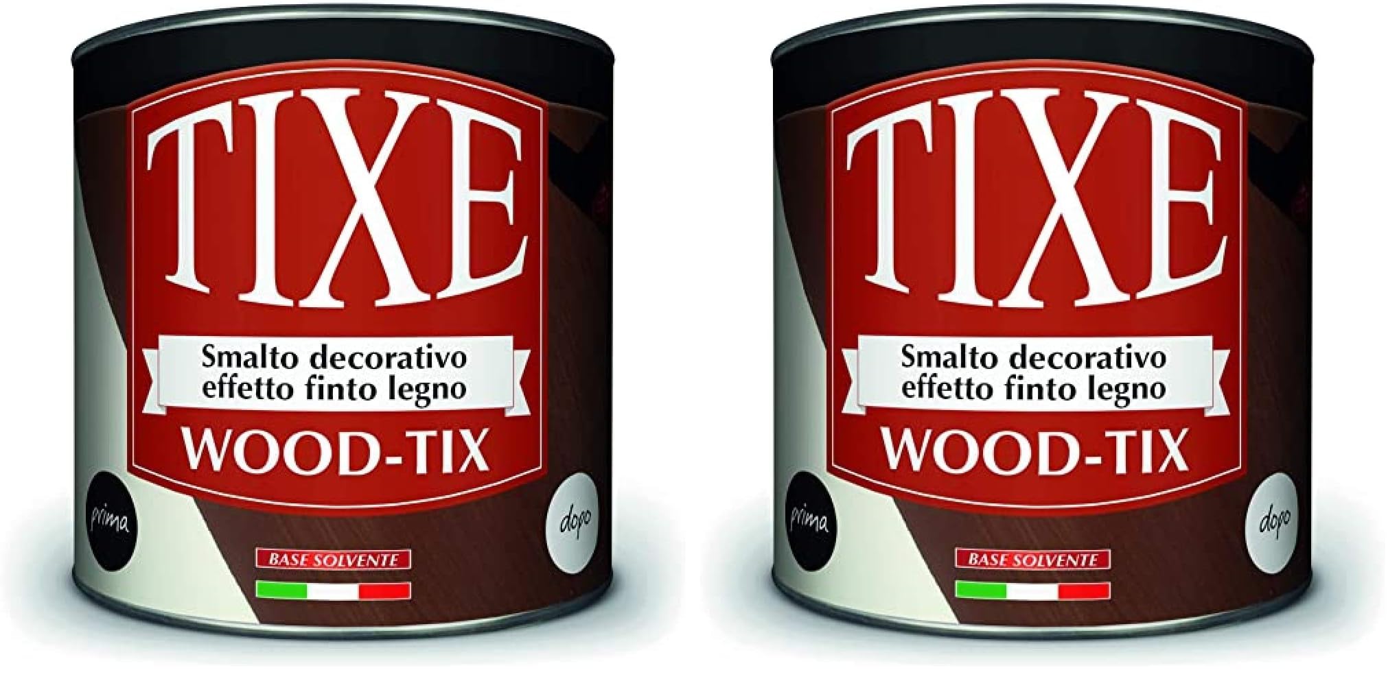 TIXE WOOD-TIX – Finitura Protettiva per Legno, NOCE SCURO 500 ML (Confezione da 2)