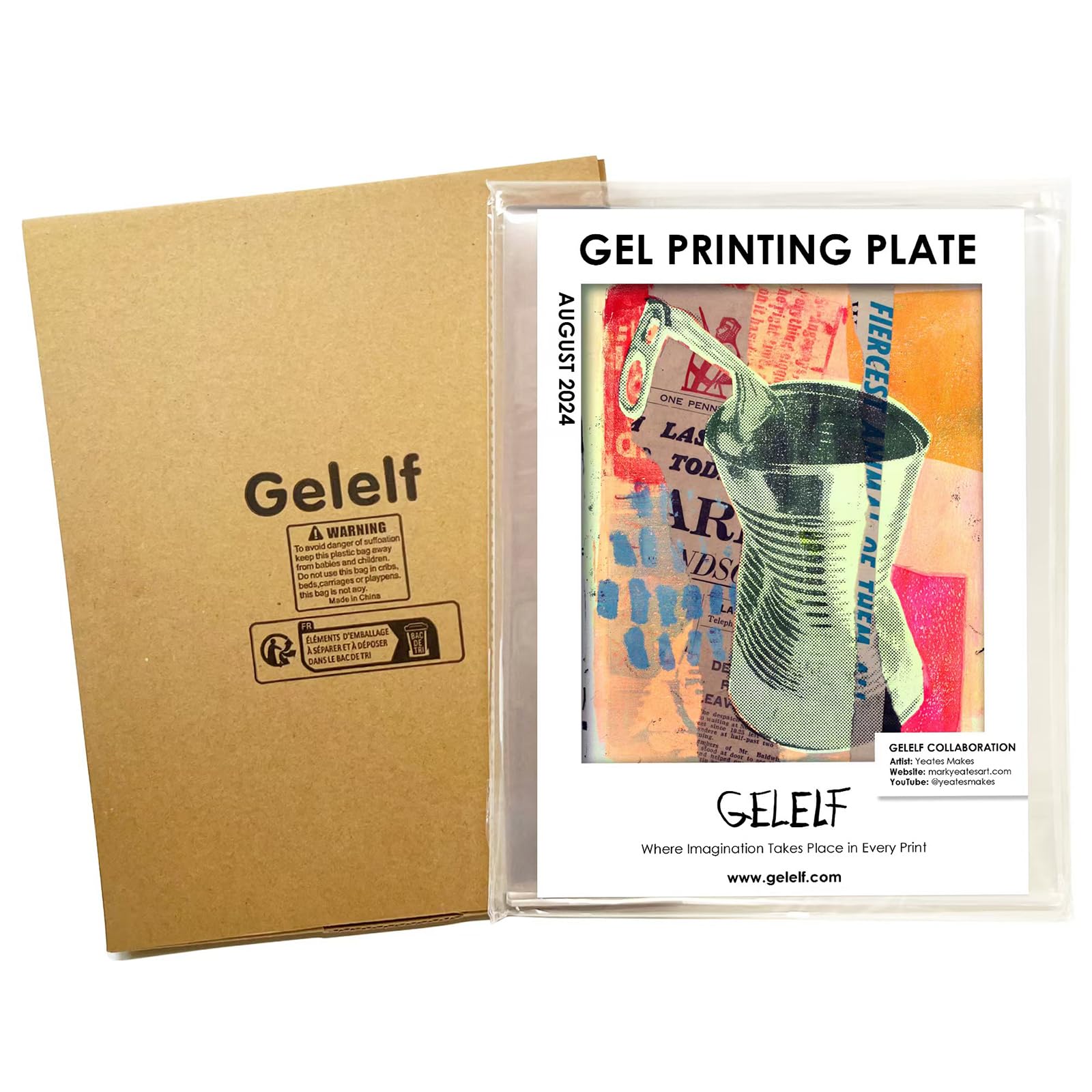 Sponsored Ad - New Generation Gel Printing Plate, Upgraded Reusable Gel Plate for Printing Art,Monoprinting Kit, Printmaking Supplies, No Aging and Bubbling(Mini: 3" x 5")