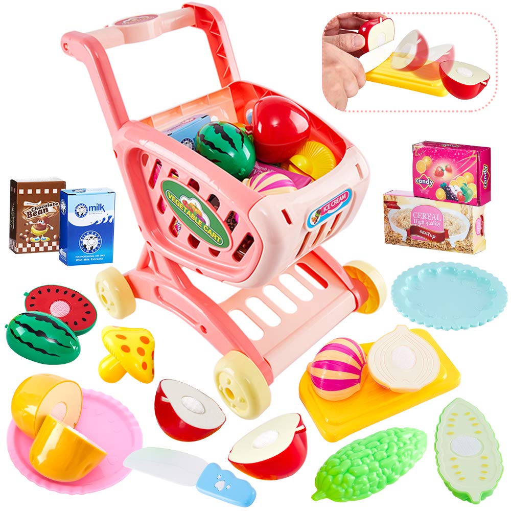 Buy HERSITY Kids Shopping Cart Supermarket Trolley Toy Pretend Play