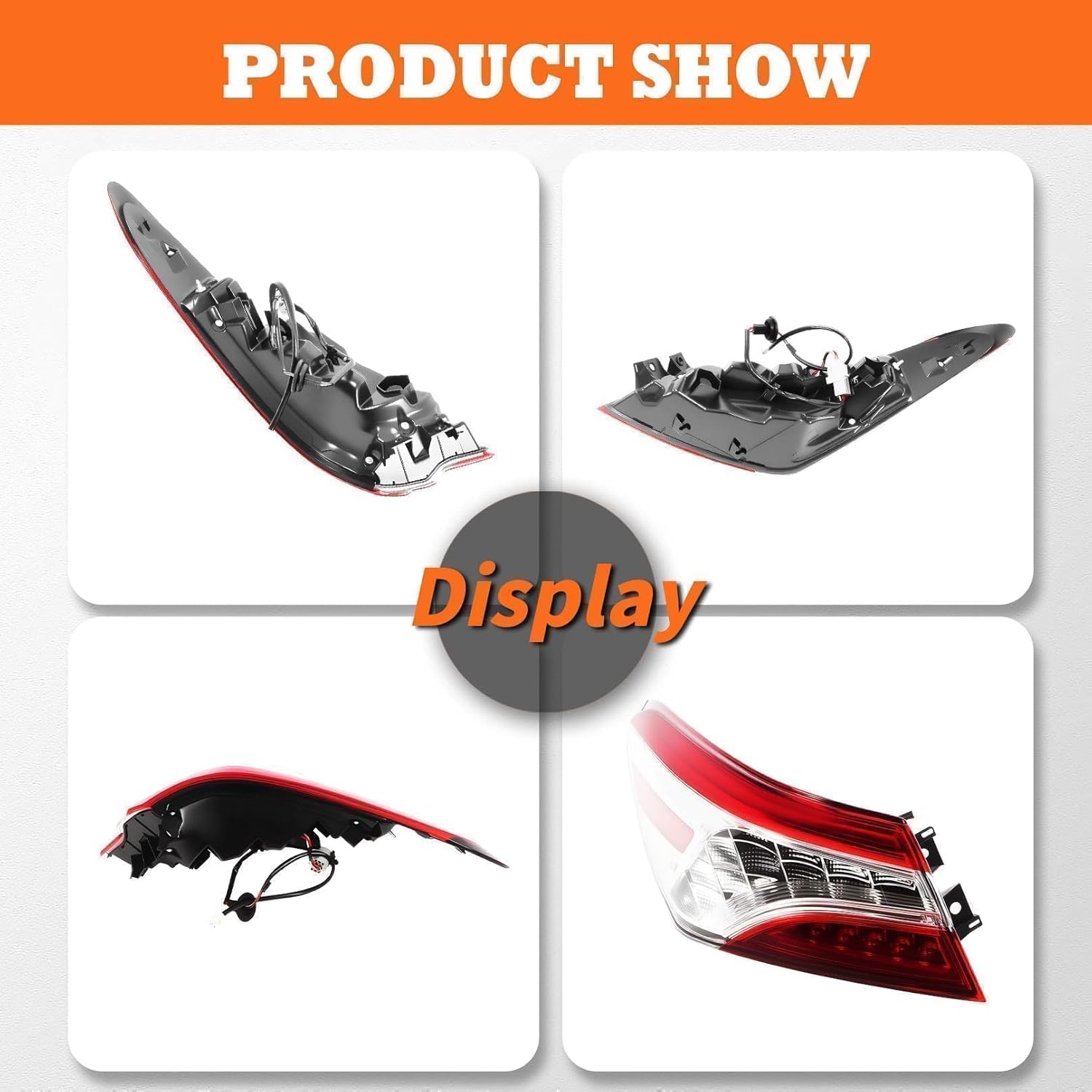 Tail Light Assembly Compatible with Camry XSE/XLE 2018-2020 Driver Left Side Taillight Rear Brake Lamp 8156006730 81560-06730
