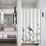 AWERT Dreamy Encre Art Noir Glod Rideau de douche en marbre pour salle de bain Impression haute définition moderne Rideau de bain imperméable avec crochets Décor salle de bains 72x72inch