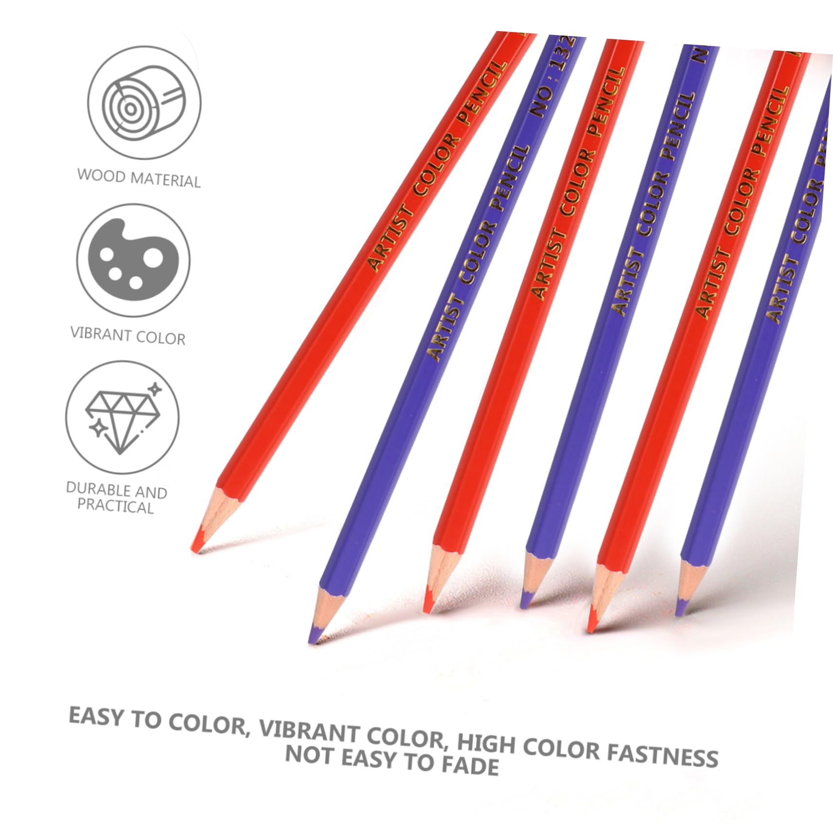 Crayons de Couleur à L'Huile 120 Couleurs, Coffret en Bois Blanc