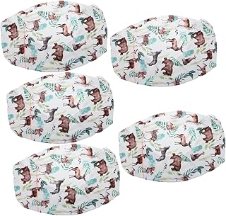 TOYANDONA 5 Peças Capa De Colchão De Berço Colchão De Cama De Criança Colchão De Berço Topper De Colchão De Animal Berço De Algodão Capa De Colchão Equipada Placa De Suporte Bebê