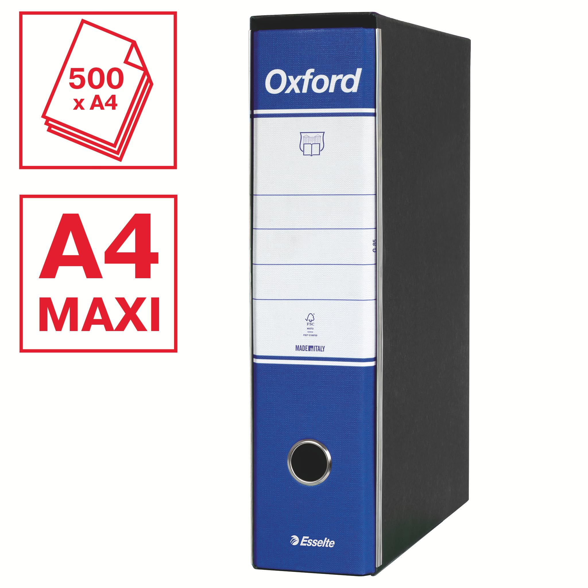 Scatole Archivio Esselte Boxy 80 - 25x35x8cm, Per Documenti A4, Riciclabili, Confezione 10 Pezzi