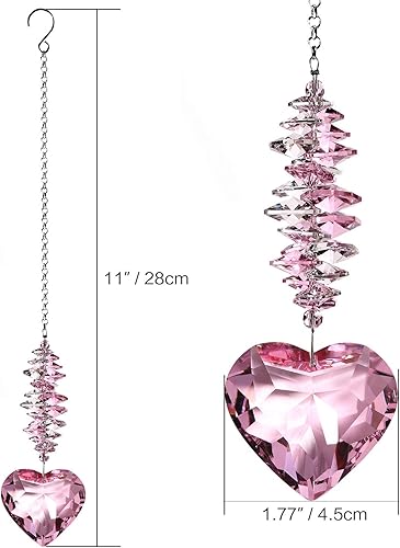 Miniatura 2 de Shario Colgante de prisma de cristal transparente de 1.772 in, atrapasoles para ventanas, decoración colgante de jardín al aire libre, regalos para