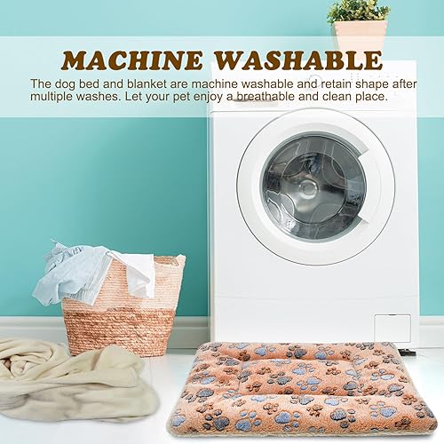 Miniatura 7 de Tapete de cama y manta para perros y gatos, almohadilla reversible para mascotas y manta calmante de forro polar ultrasuave y cálida para cachorros