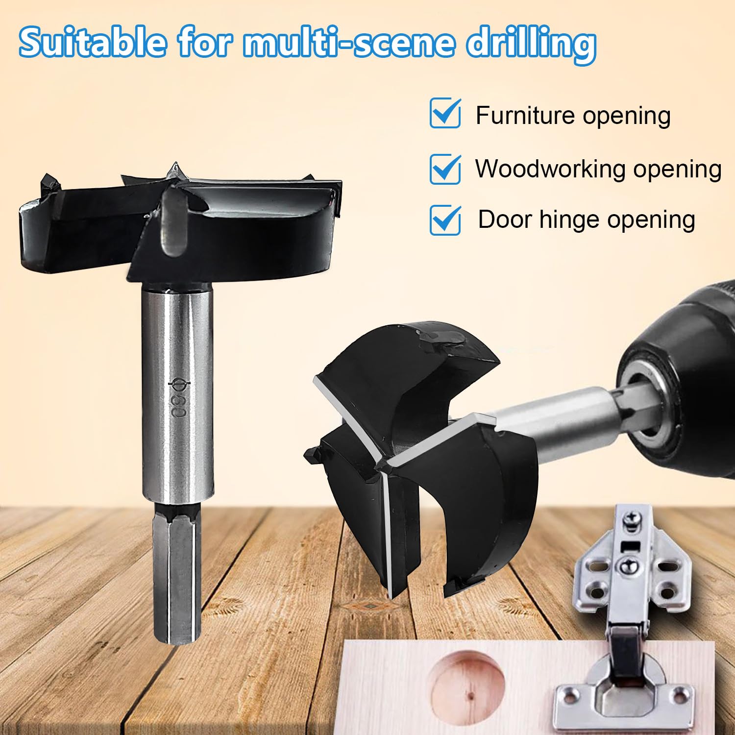 Forstnerboor, 60 mm, professionele forstnerboor, multi-tand houtboor van staal met hoog koolstofgehalte, wolfraamstaal, forstnerboor voor hout, accessoires, boormachine voor houtbewerking Forstnerboor, 60 mm, professionele forstnerboor, multi-tand houtboor van staal met hoog koolstofgehalte, wolfraamstaal, forstnerboor voor hout, accessoires, boormachine voor houtbewerking