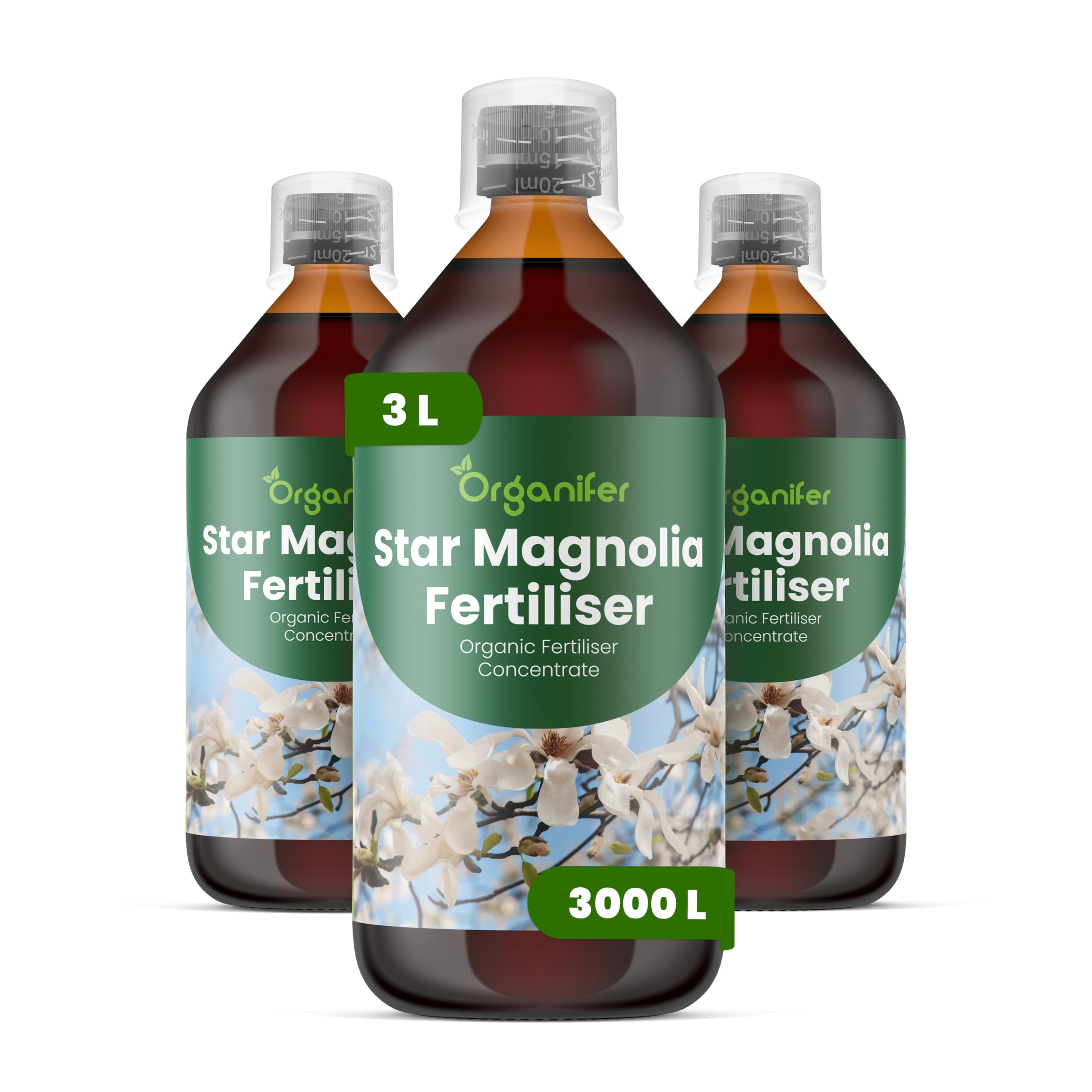 Fertilizzante Liquido Per Magnolia Stellata 3L – Concime Organico Per Fioritura Elegante E Fogliame Sano – Rafforza Radici E Crescita Sana – Organifer