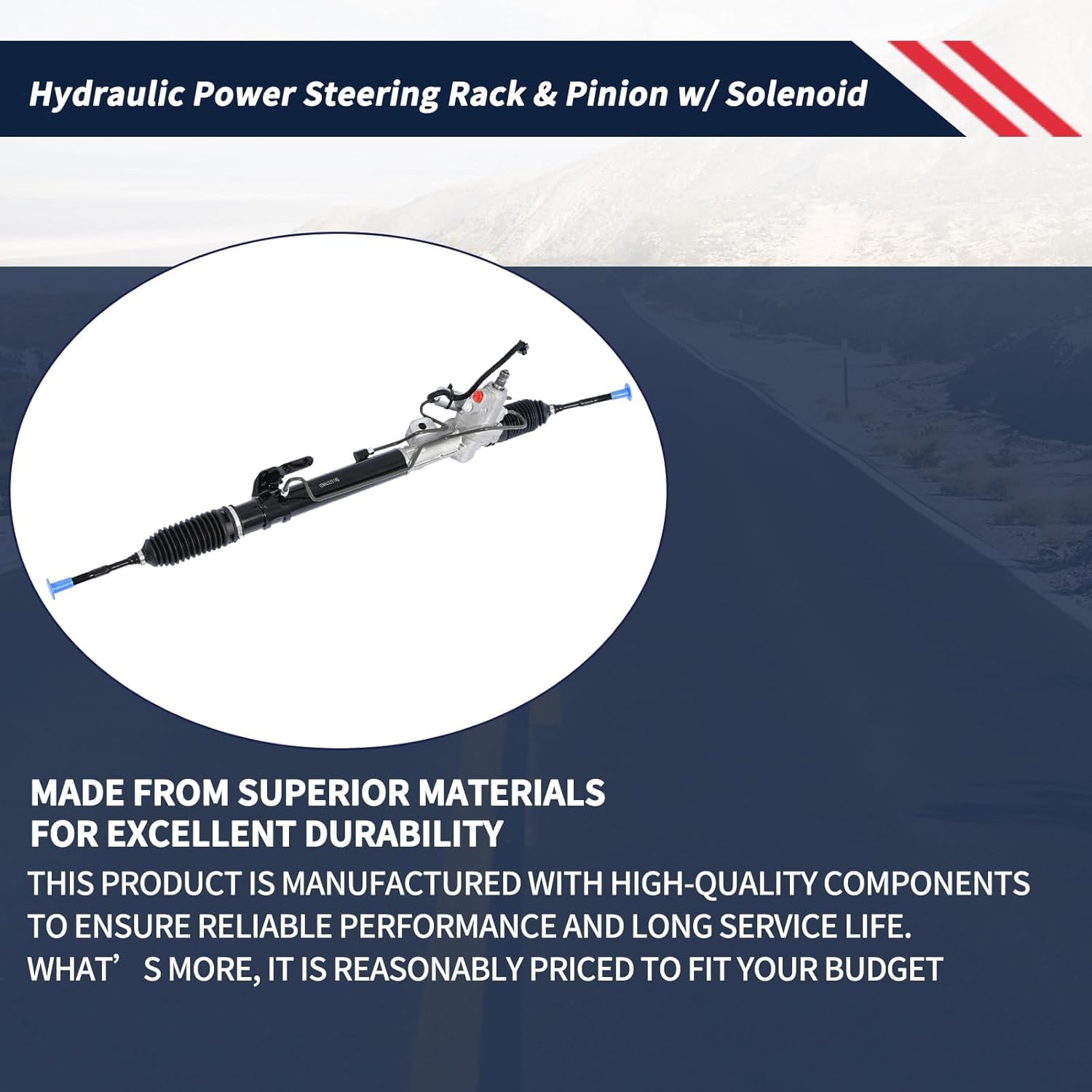 Hydraulic Power Steering Rack & Pinion w/Solenoid Assembly Replace 49001JA000 49001JA00B Fit for Nissan Altima 2007-2013 [Excluding Hybrid] Automotive Replacement Gear & Linkage Complete Unit