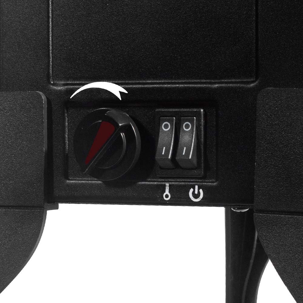 SF512-14A 14 inch 1400w Freestanding Fireplace Fake Wood/Single Color/Heating Wire/One Rocker Flame Switch Button/One Rocker Heating Switch Button/One With Ntc Temperature Control Knob