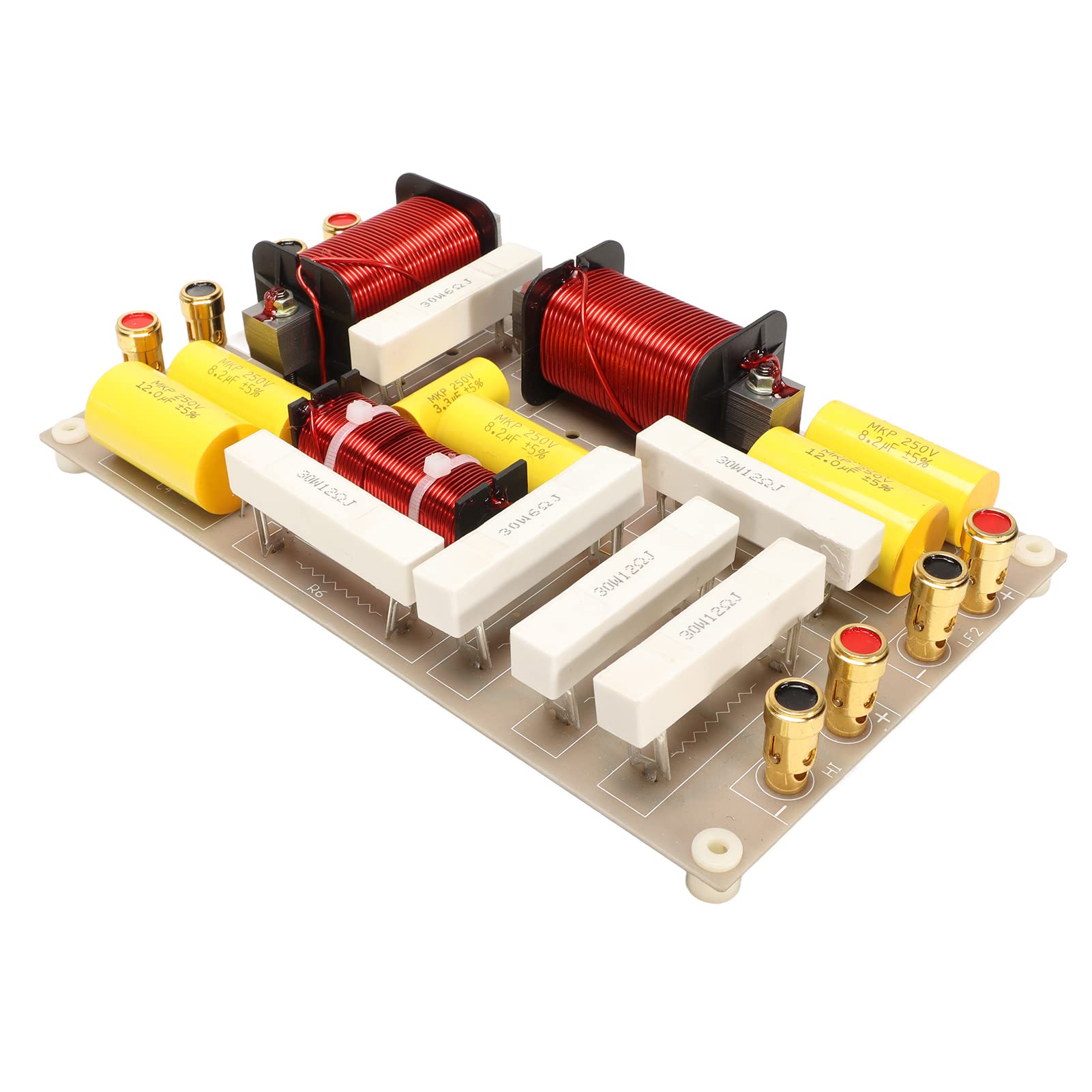 3 Way Passive Crossover, Frequency Divider with 1 High and 2 Low, Terminal Block, 800W Audio Video Speaker Crossover Parts for 10 to 18 inch Professional Stage Speakers