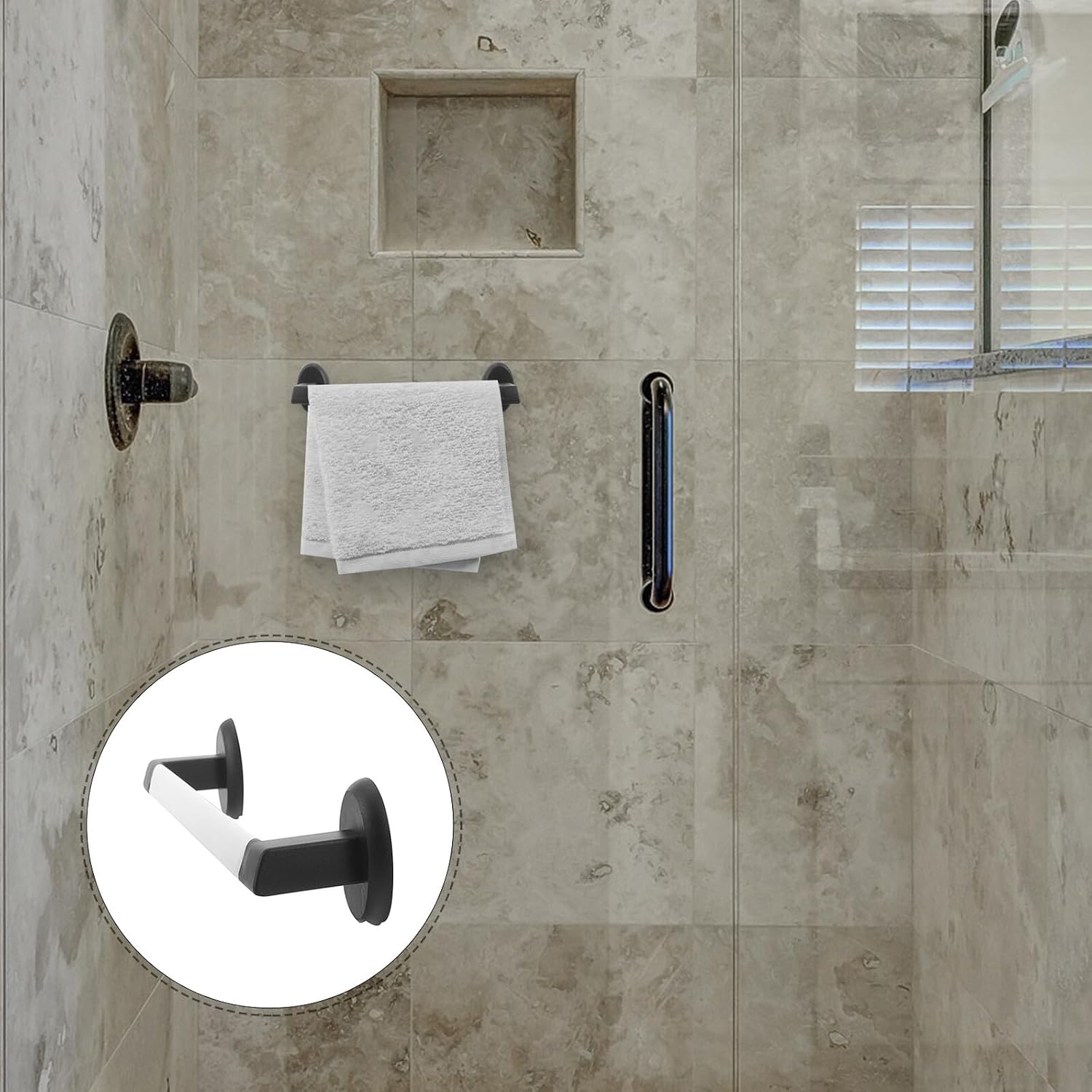 Wall Mounted Slipper Rack 30cm Carbon Steel White Bathroom Organizer