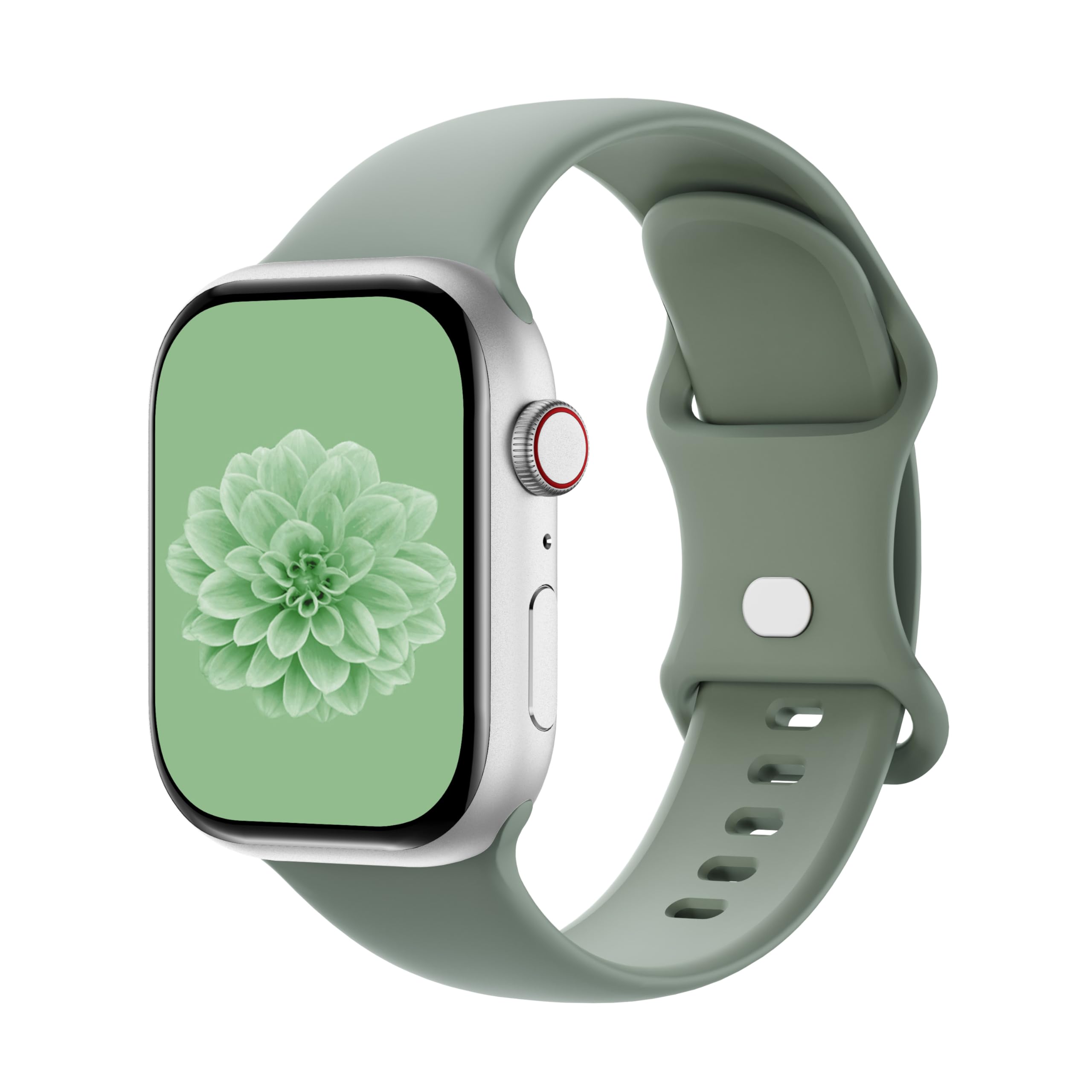 Aegce Silicone Sport Band Compatible with Apple Watch 41mm 40mm 42mm 38mm 46mm 45mm 44mm 49mm Women Men, Soft Strap Replacement Wristband for iWatch