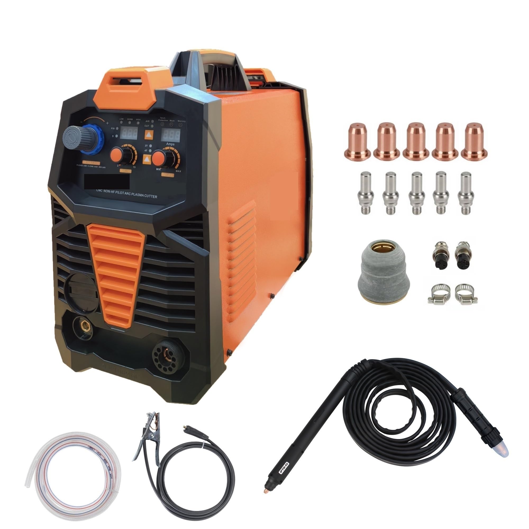 Découpeur Plasma, Machine de découpe Plasma CNC non HF Arc CUT80, 110/220 60A IGBT avec torche droite PT80/PTM80, coupe facile 25mm(CUT80-PT80)