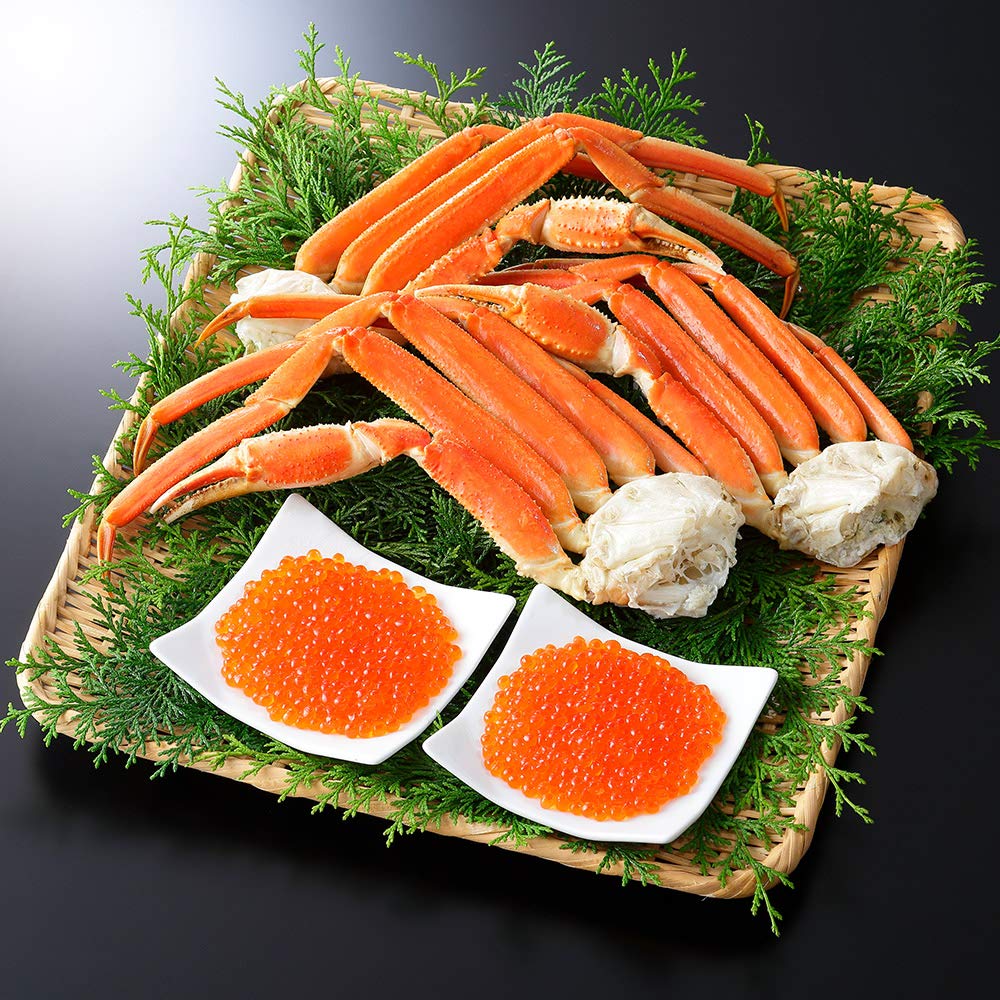 北国からの贈り物 蟹 ボイル かに ずわい蟹 足＆いくら 醤油漬け ハサミ付き