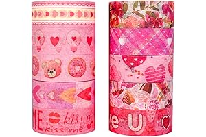 10 Rolls Valentine's Day Decorative Washi Tape Set