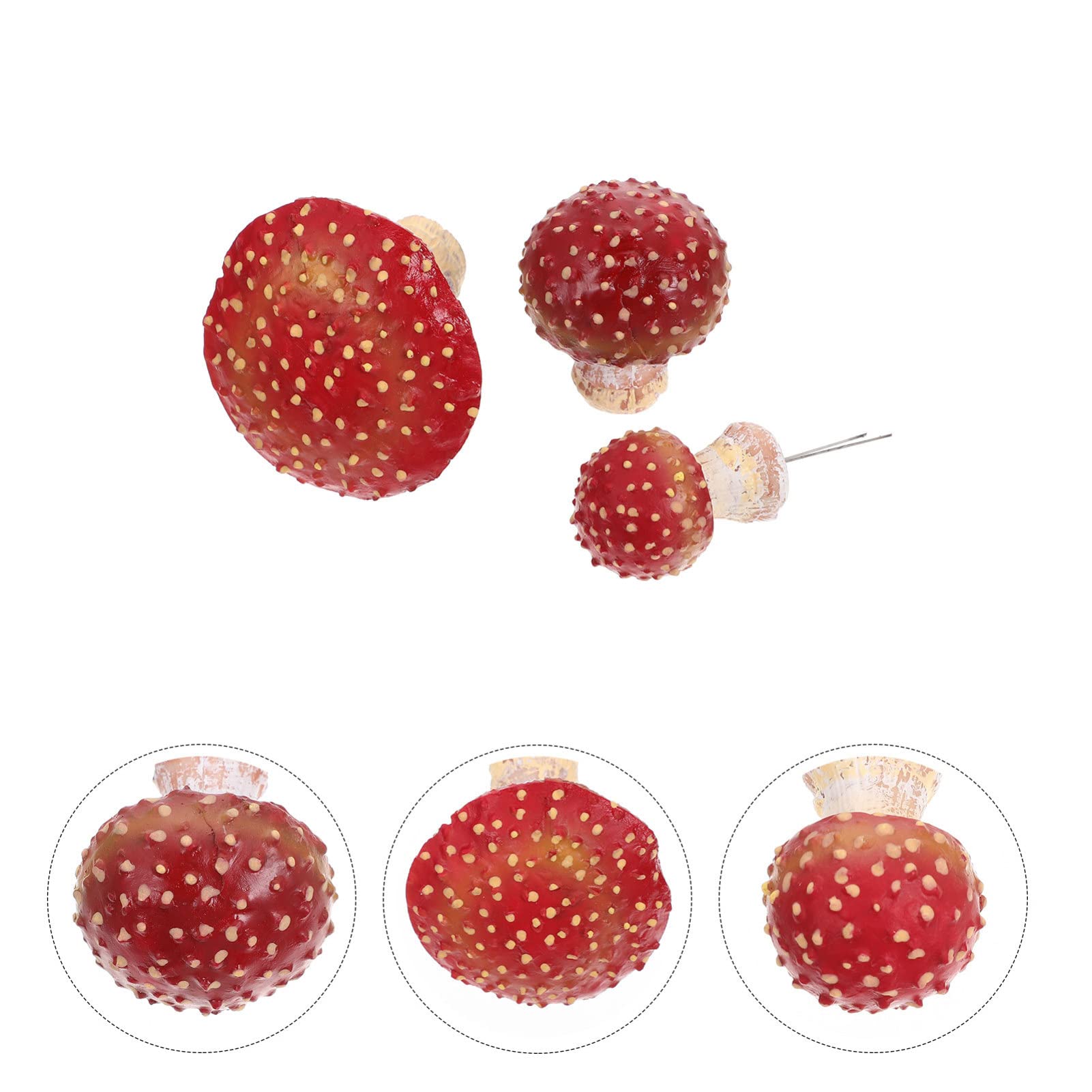 Abaodam 4 Sätze Teiliges Set Leuchtende Pilz Dekoration Für Garten Micro Landschaftsornament Harz Für Kreative Deko Und Sammler Von Miniaturen 3 Stück * 4