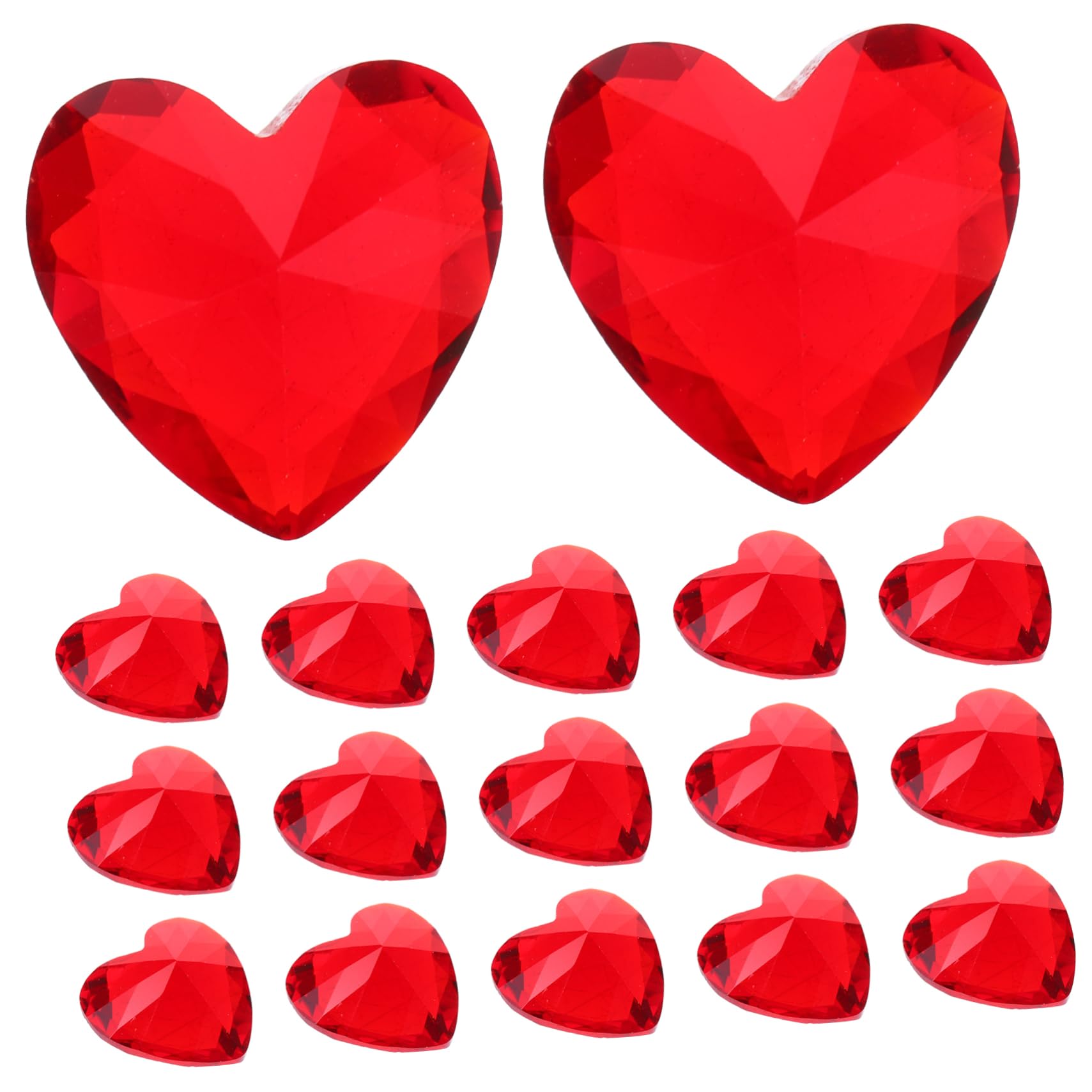 Amazon｜HOLIDYOYO 40個 ガラス ハートジェム クラフトハート